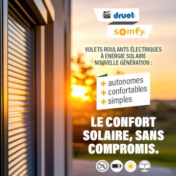 Passez à la motorisation solaire Somfy RS100 Solar io